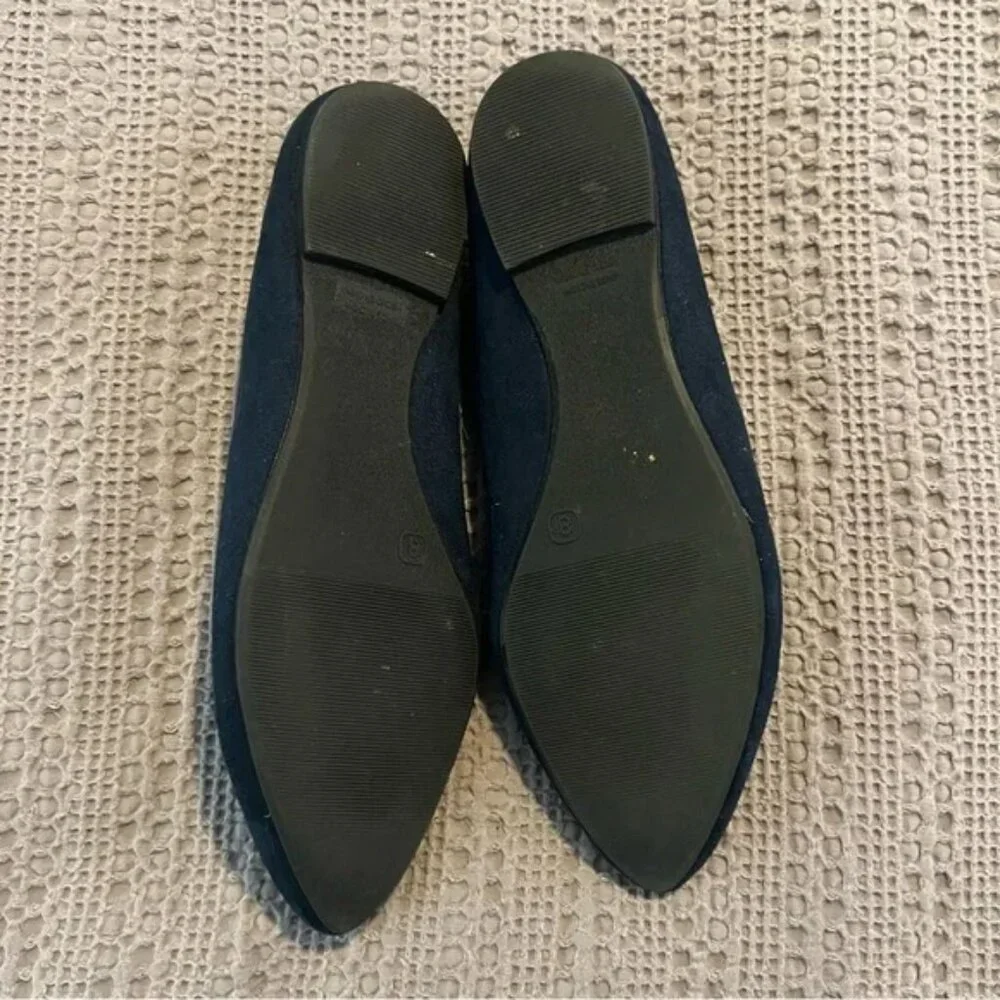 Women's Navy Blue Flats - Picture 2 of 2